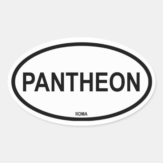 PANTHEON OVALE STICKER (Voorkant)