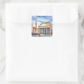 Pantheon Rome Italië Europa Reizen Vierkante Sticker (Tas)