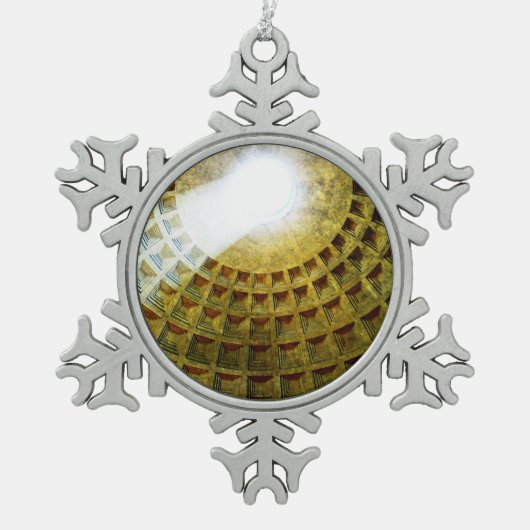 Pantheon Tin Sneeuwvlok Ornament (Voorkant)