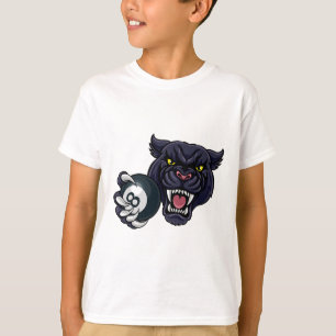 Panther Angry Pool 8 LL biljart Cartoon T-shirt