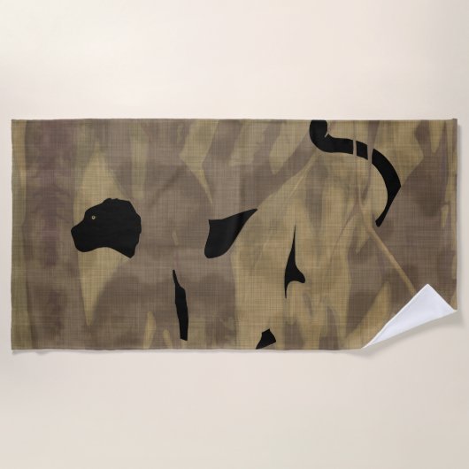 Panther Beach Towel Strandlaken (Voorkant)