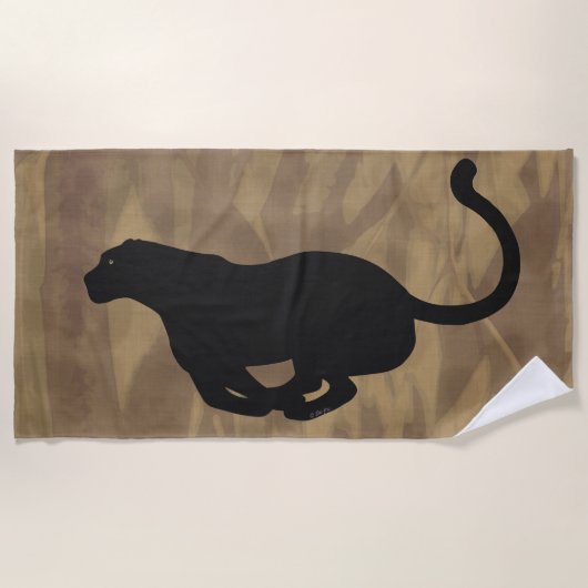 Panther Beach Towel Strandlaken (Voorkant)