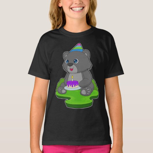 Panther Birthday Cake T-shirt (Voorkant)