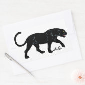 panther black rechthoekige sticker (Envelop)