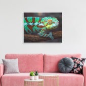Panther Chameleon Canvas Print (Insitu (Woonkamer))
