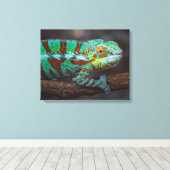 Panther Chameleon Canvas Print (Insitu (Houten vloer))