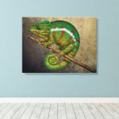 Panther Chameleon Digital Painting Canvas Afdruk (Insitu (Houten vloer))