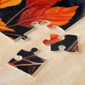 Panther Chat Automne Feuilles Art Jigsaw Puzzle (Côté)