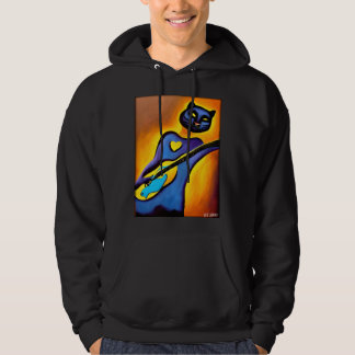 Panther Guitar Wild Animal Musician Predatory Cat  Hoodie