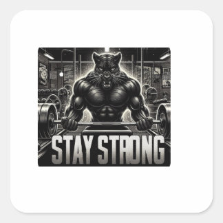 Panther Gym Vierkante Sticker