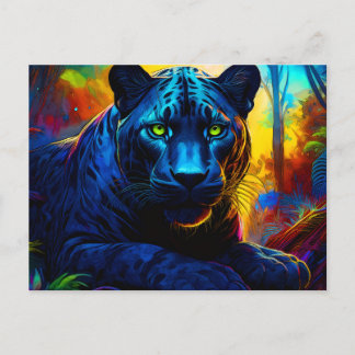 PANTHER in WILD kleur Briefkaart