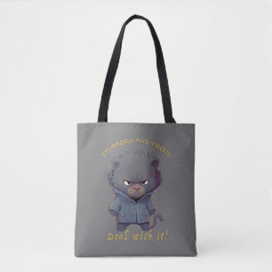 Panther Koppig Deal Met Het Schattig Schattig Grap Draagtas