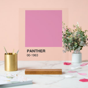 Panther Movie Pink - Heldere achtergrond Acryl Bord