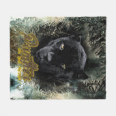 "Panther on the Prowl" Fleece Deken (Voorkant (Horizontaal))