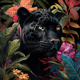 Panther Peking Out Oerwoud Jigzaag Puzzle Legpuzzel