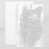 Panther Portrait Briefpapier (Voorkant / Achterkant)