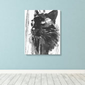 Panther Portrait Canvas Afdruk (Insitu (Houten vloer))