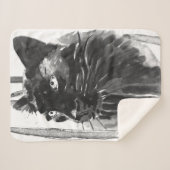 Panther Portrait Sherpa Deken (Voorkant (horizontaal))