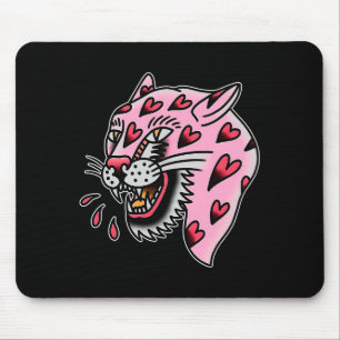 Panther Roze X Hart Liefde Traditionele Flash Prem Muismat