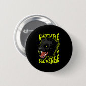 Panther vector illustratie ronde button 5,7 cm (Voorkant /achterkant)