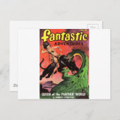 Panther vs Dinosaur Briefkaart (Voorkant / Achterkant)