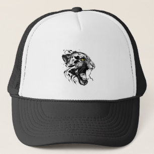 Panther Wild Animal Natuur Illustratie Art Tattoo Trucker Pet