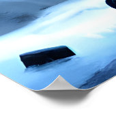 Panthère dans la neige | AI Art Poster (Coin)