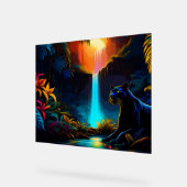 Panthère près d'une cascade (Angle)