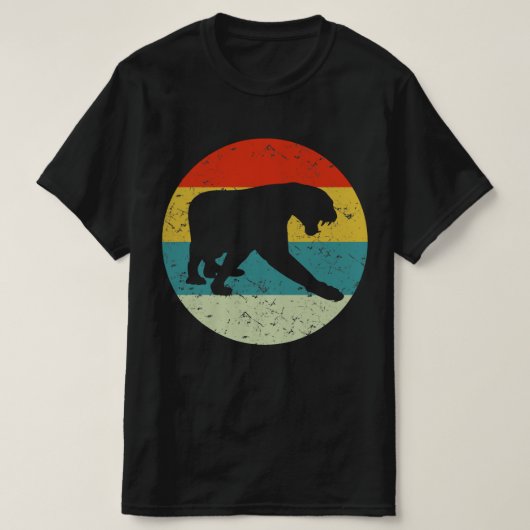 pantherretro silhouette 70s t-shirt (Design voorkant)