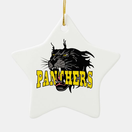 PANTHERS MASCOT KERAMISCH ORNAMENT (Voorkant)