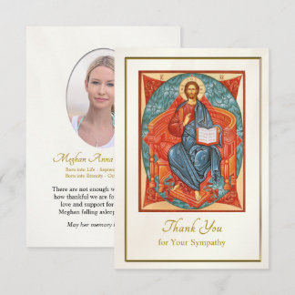 Pantocrator Heer van Alles Orthodoxe Foto-herdenki Bedankkaart