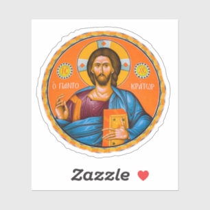 Pantocrator, Jezus Christus, Heer van alle Icoon Sticker