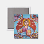 Pantocrator Lord of All Orthodox Christelijk Icon Magneet (Voorkant / Achterkant)