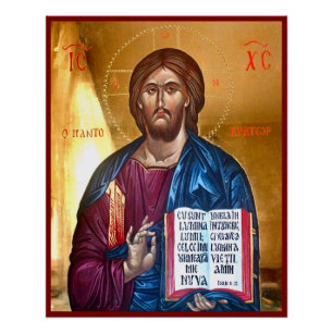 Pantocrator-schilderij van Jezus Christus Perfect Poster