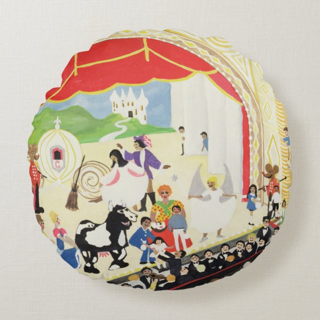Pantomime Rond Kussen (Voorkant)