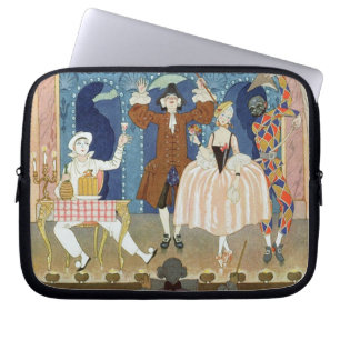 Pantomime Stage, afbeelding voor 'Fetes Galantes' Laptop Sleeve