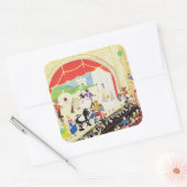 Pantomime Vierkante Sticker (Envelop)