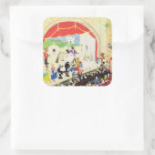 Pantomime Vierkante Sticker (Tas)