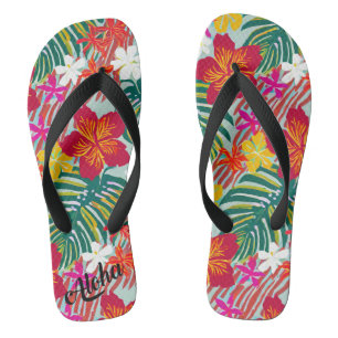 Pantoufles d'impression Aloha - tongs