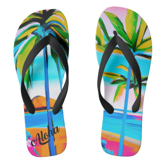 Pantoufles d'impression Aloha - tongs (Semelle)