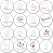 Pantry Herbs, Nuts & Spices Storage Labels (Voorkant)