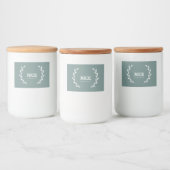 Pantry Labels • Green • Water- Resistant Stickers (Bouteilles)