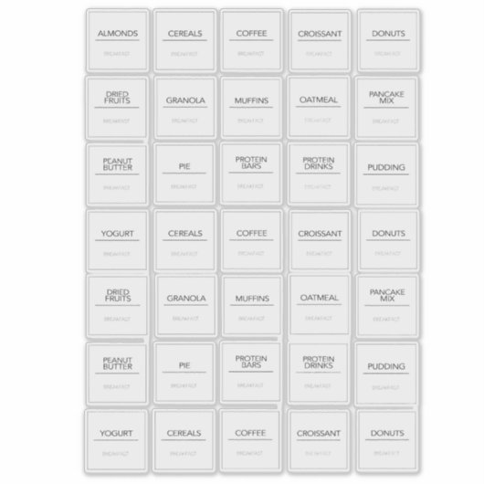Pantry Labels Stickers (Voorkant)