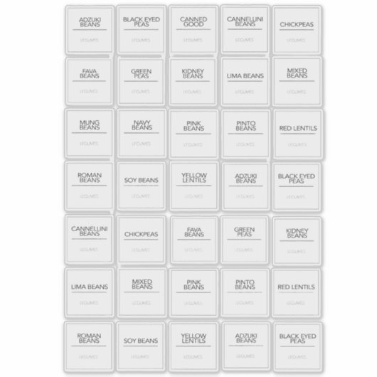 Pantry Labels Stickers (Voorkant)