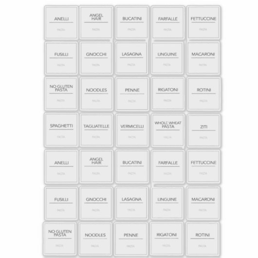 Pantry Labels Stickers (Voorkant)