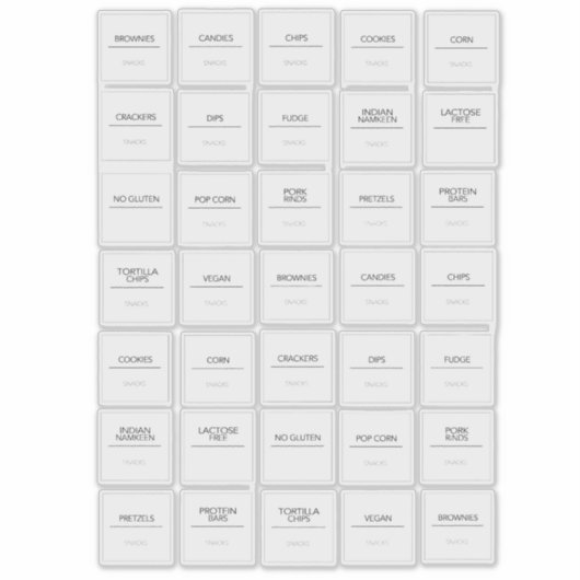 Pantry Labels Stickers (Voorkant)