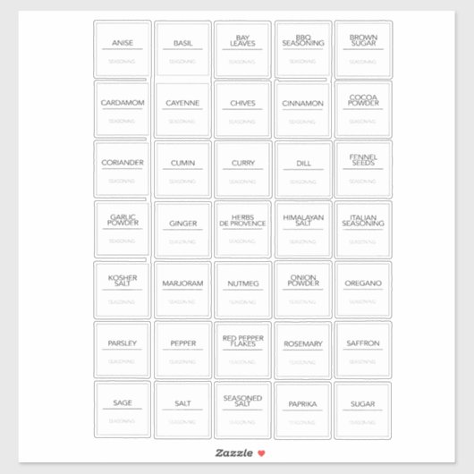 Pantry Labels Stickers (Vel)