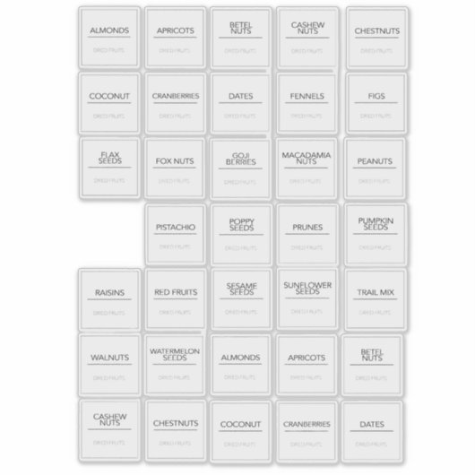 Pantry Labels Stickers (Voorkant)