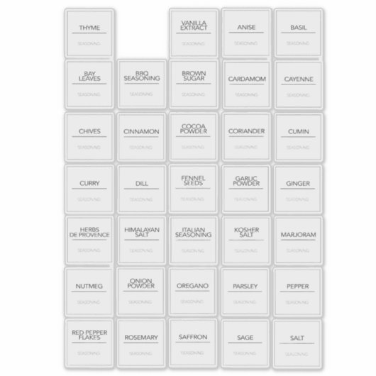 Pantry Labels Stickers (Voorkant)