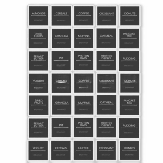 Pantry Labels Stickers (Voorkant)